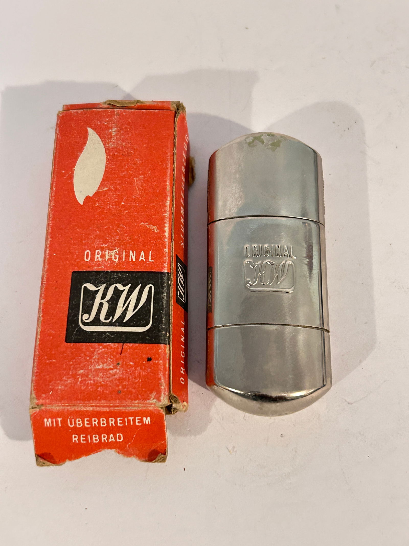 Rare German Wehrmacht WWII WW2 Gasoline Lighter Marked Original KW (Karl Wieden) (1 of 8)