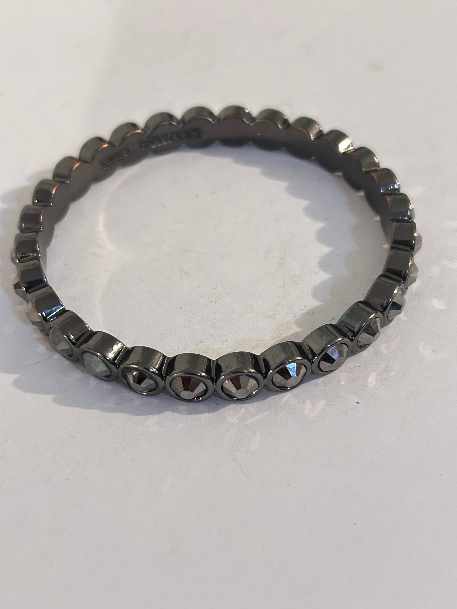 Graziano Rhinestone Bangle Women's Bracelet 8": Graziano Rhinestone Bangle Women's Bracelet 8" Please view all photos as they are part of the description and condition of this Item, Feel free to contact me with questions or picture requests! Used I