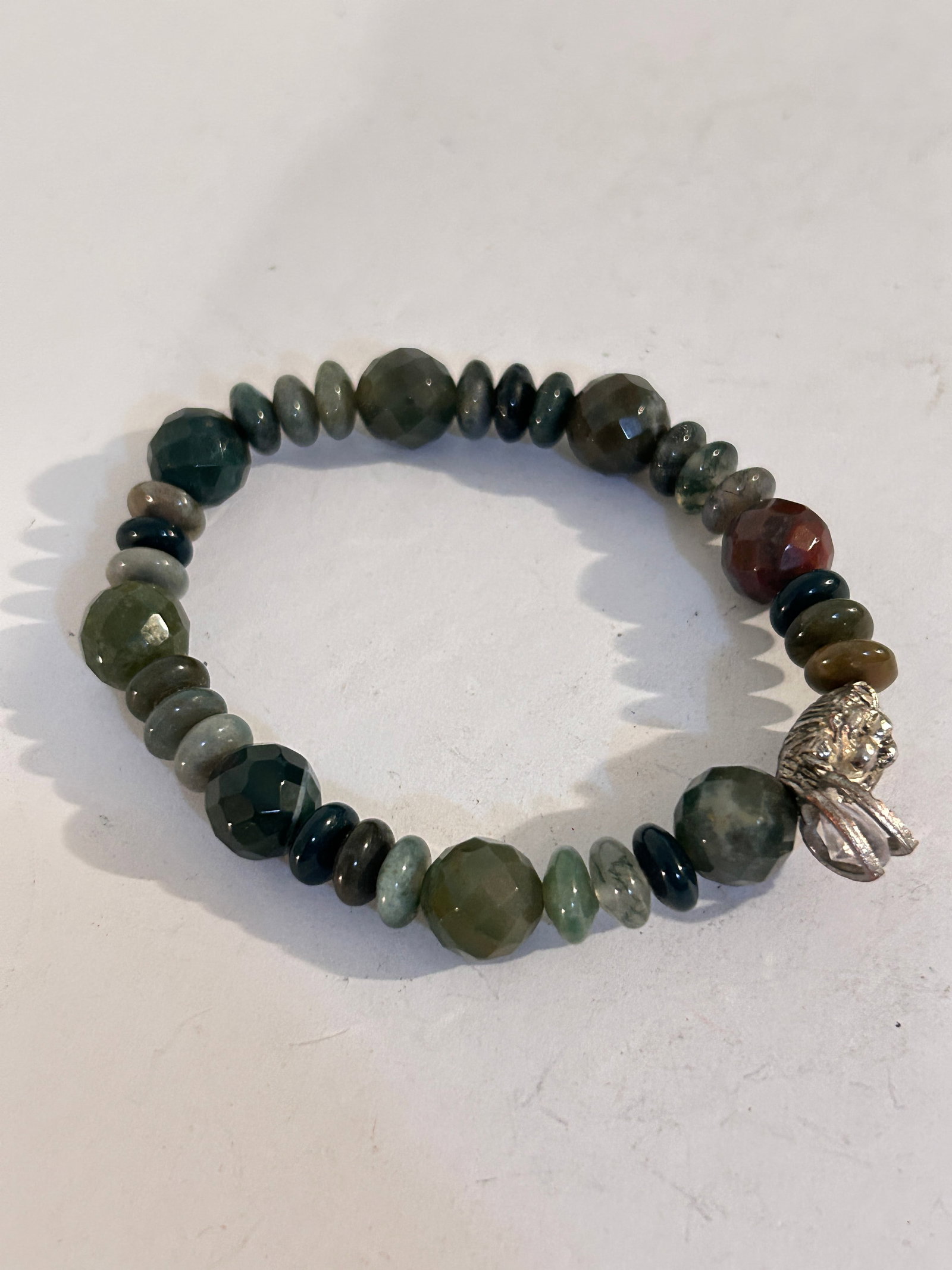 Vintage Gemstone Tested bead stretch Bracelet 7": Vintage Gemstone Tested bead stretch Bracelet 7" Please view all photos as they are part of the description and condition of this Item, Feel free to contact me with questions or picture requests! Used