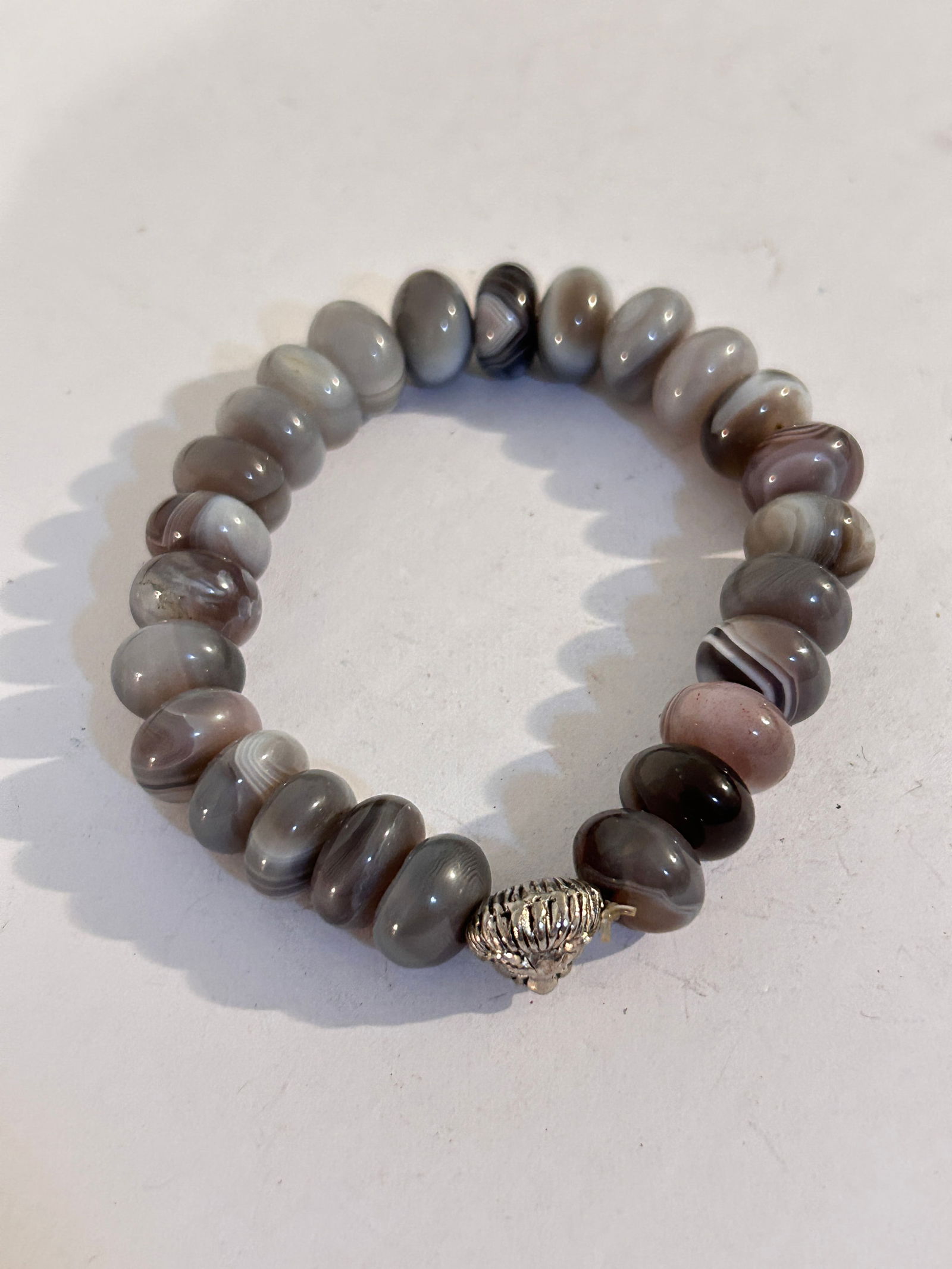 Vintage Amethyst Tested Bead Stretch Bracelet 7" (1 of 3)