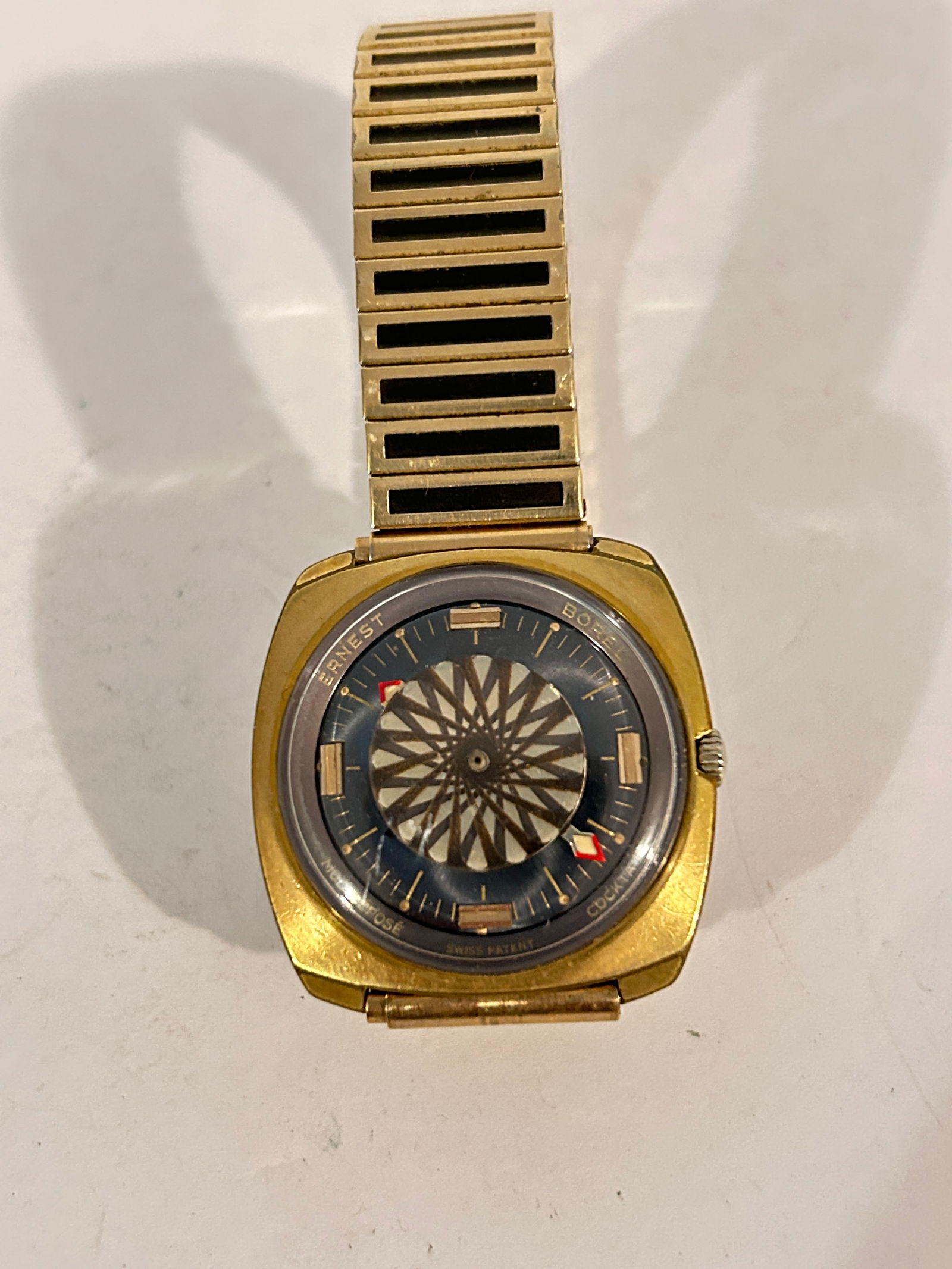 Vintage Ernest Borel Cocktail Kaleidoscope Manual Wind Working Watch