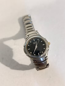 Vintage Citizen Elgance Quartz working Watch Men Silver Tone Gray