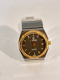 Vintage Concord Mariner SG V13 Solid Gold working 18K & SS Men's Quartz Watch