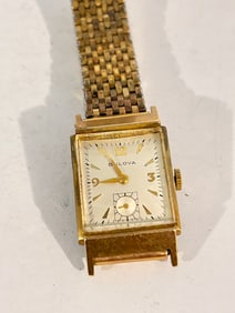 Vintage 1959 Bulova Men's 17J Manual Wind 10k RGP Watch Working