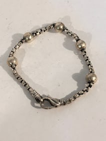 JAI By John Hardy Sterling Station Box Chain Bracelet 7"