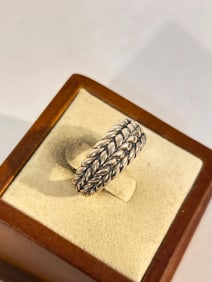 JAI John Hardy Rope Cable 925 Sterling Silver Band Ring sz 7"