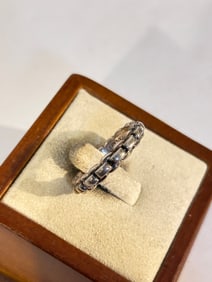 JAI By John Hardy Sterling Silver Box Chain Ring Size 7