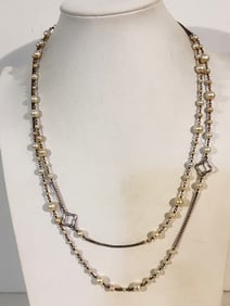 David Yurman 48?? Bijoux Quatrefoil Sterling Silver and Pearl Necklace