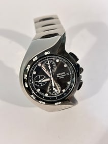 Rare Vintage Seiko Asymmetrical chronograph working Tachymeter watch 7T62-0AM0