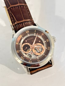 Bulova Men's Brown 96A120 BVA Series Dual Aperture Dial Watch