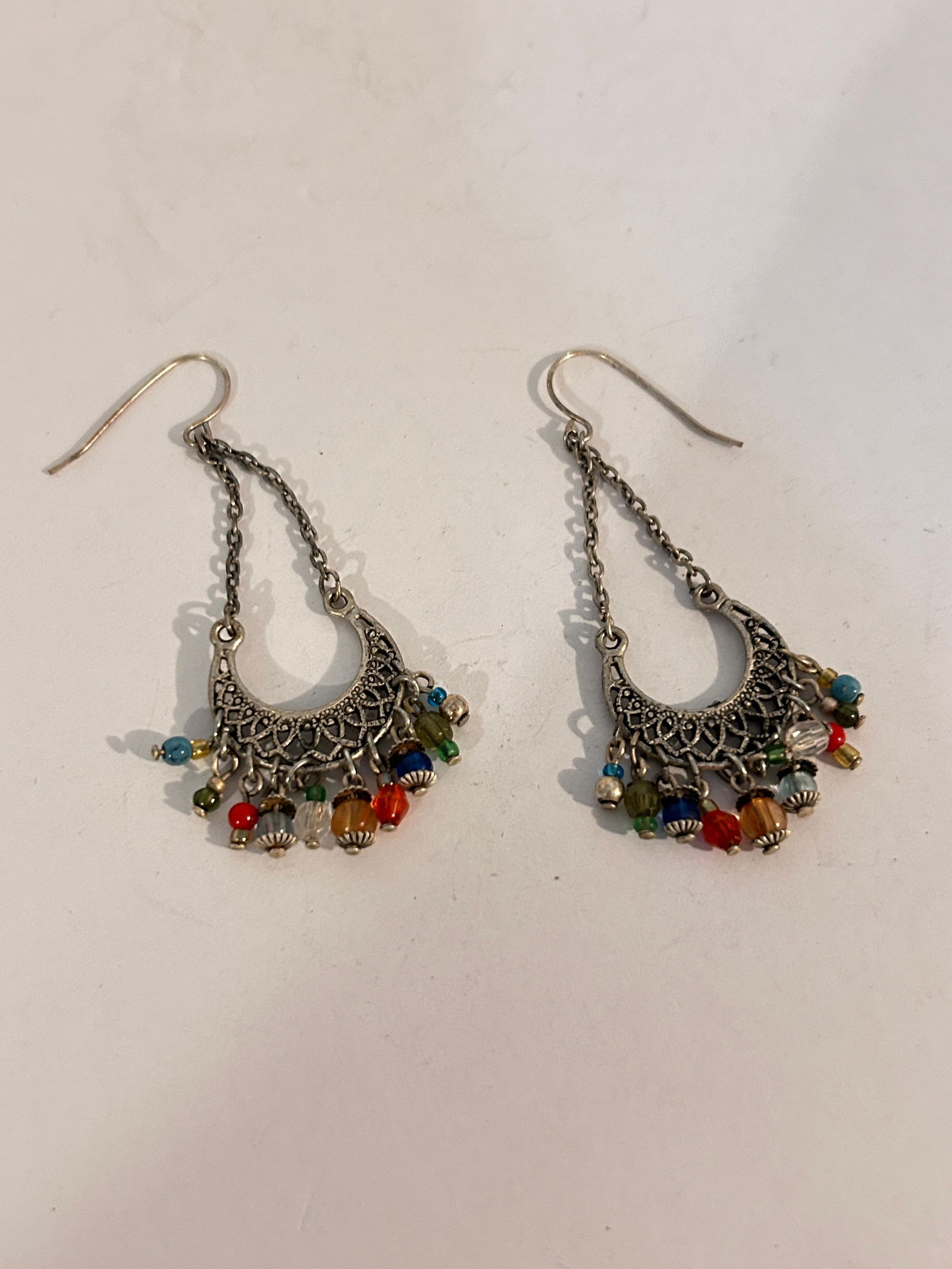 Vintage Silver Tone dangle Earrings (1 of 4)
