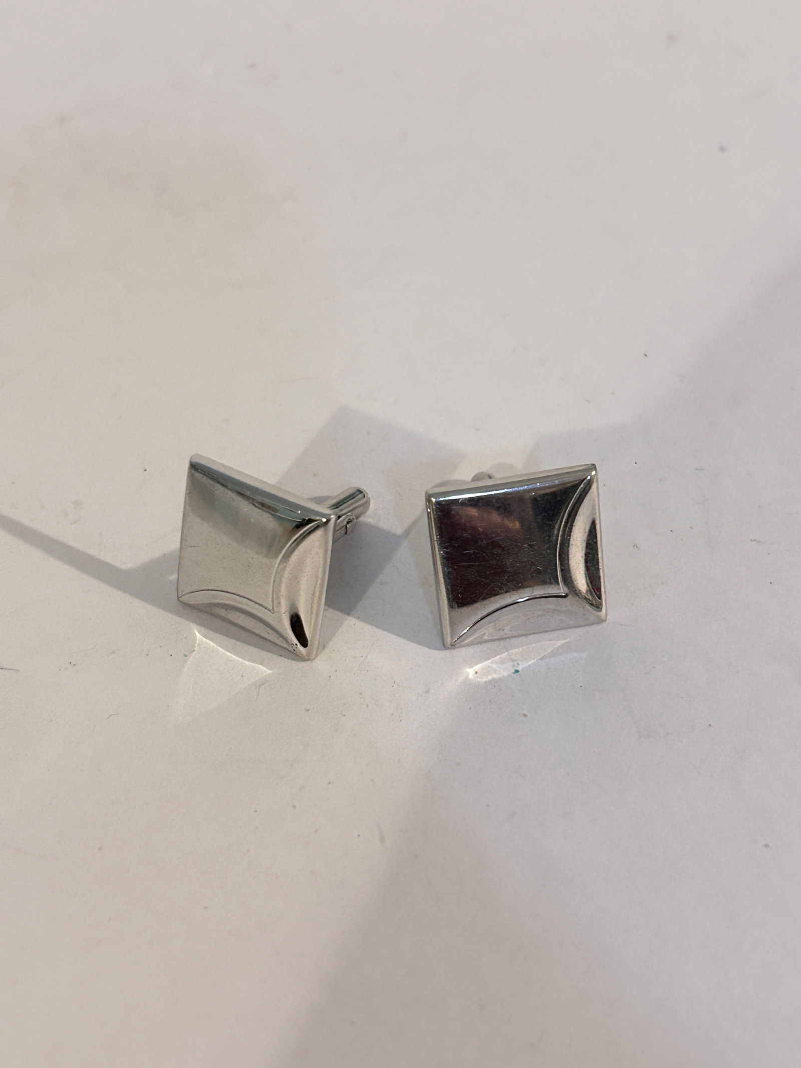 Vintage Silver Tone Swank Cufflinks (1 of 4)