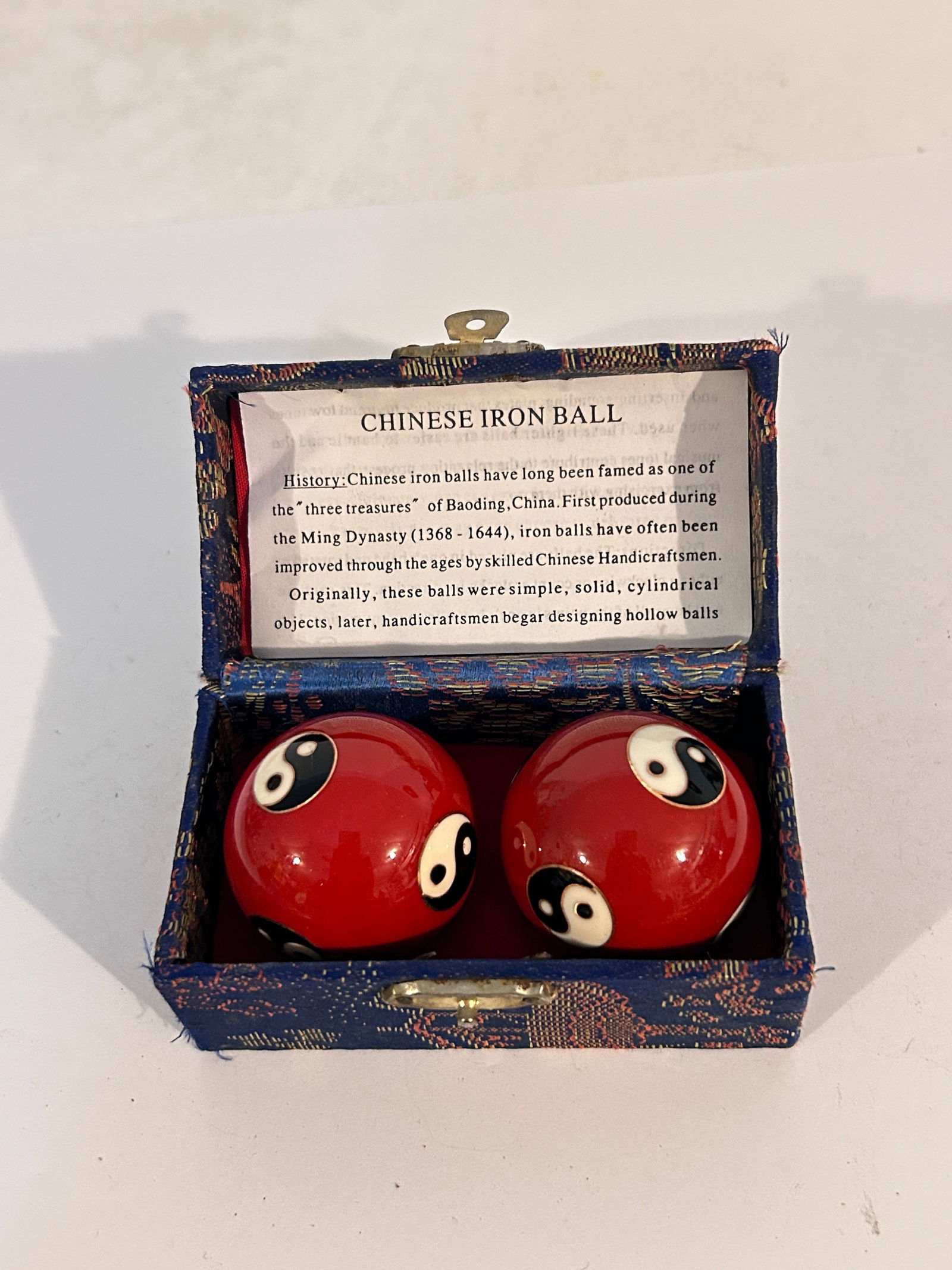 Cloisonne Yin-Yang Chinese Meditation Baoding Healthy Exercise Balls (1 of 5)