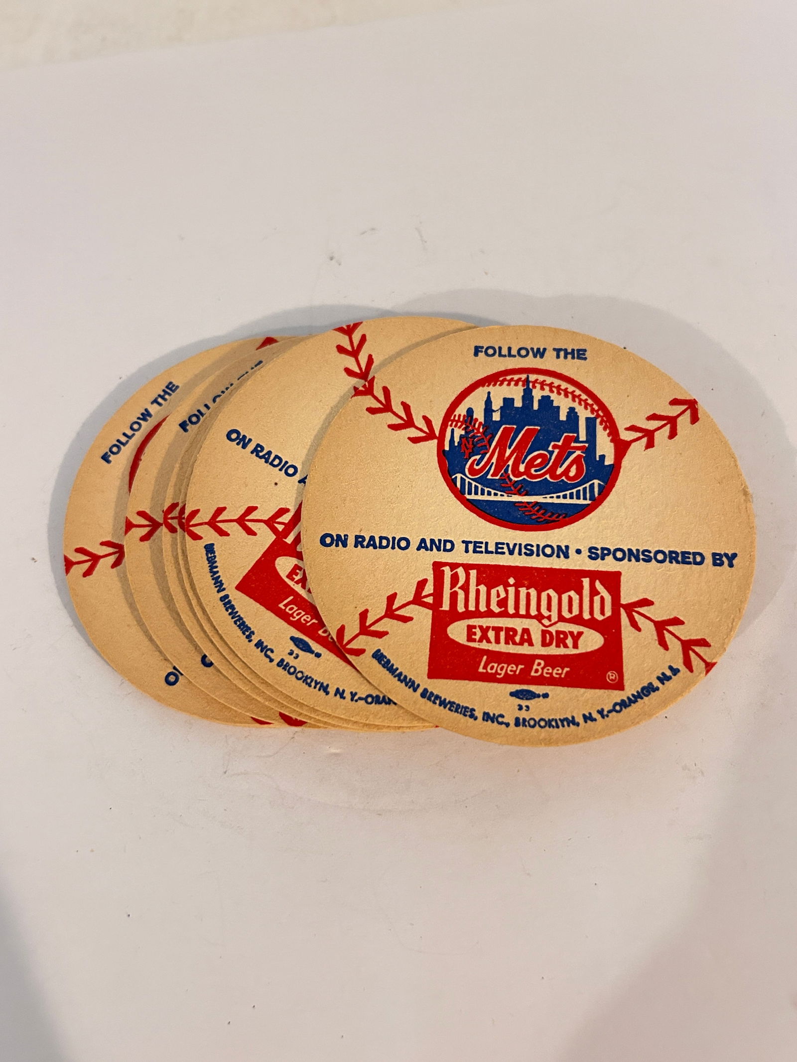 Vintage 10 New York Mets Beer Coasters (1 of 3)