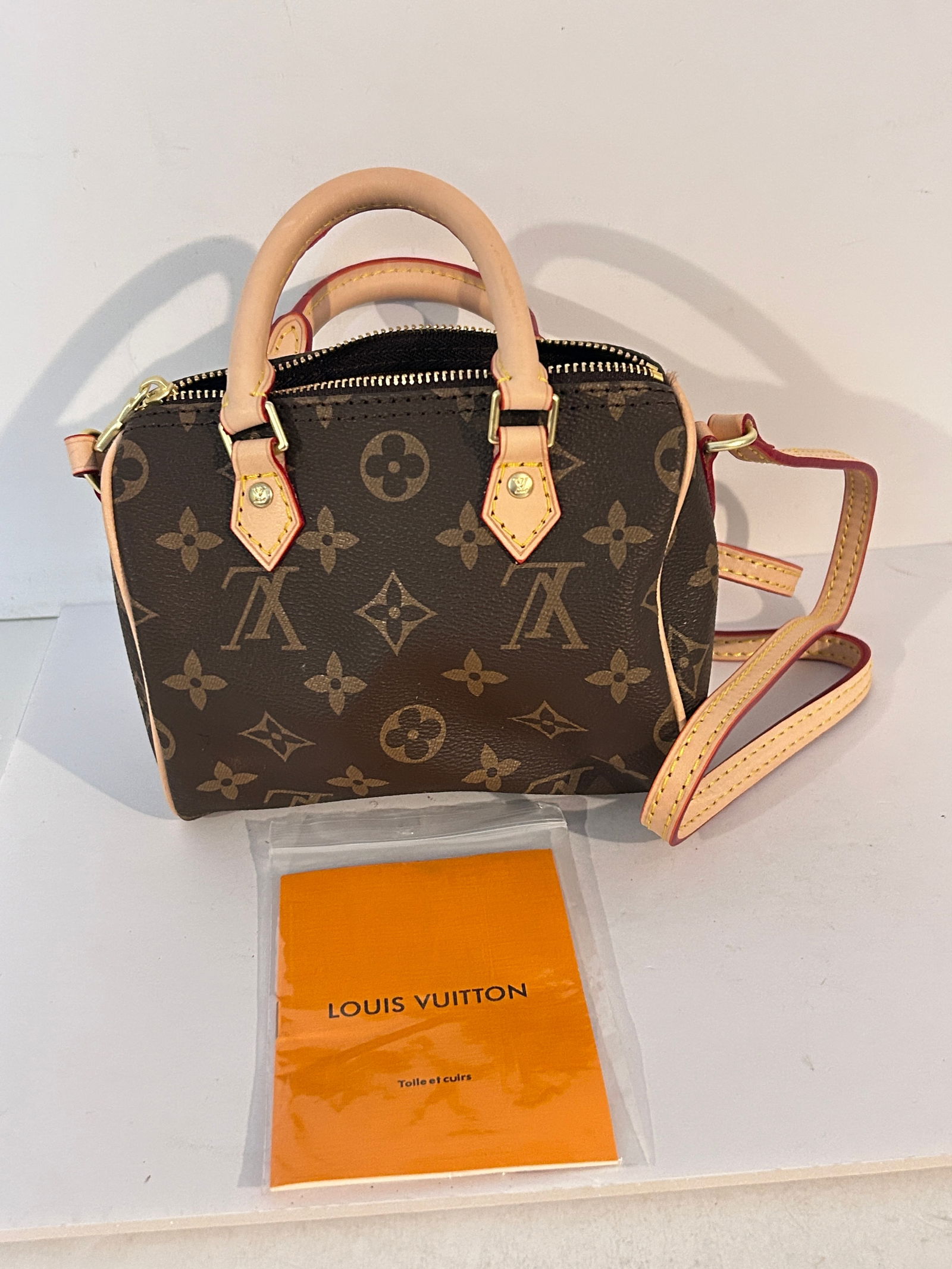 Louis Vuitton Speedy Mini Monogram Handbag HL Brown Leather SP 0128 New (1 of 6)