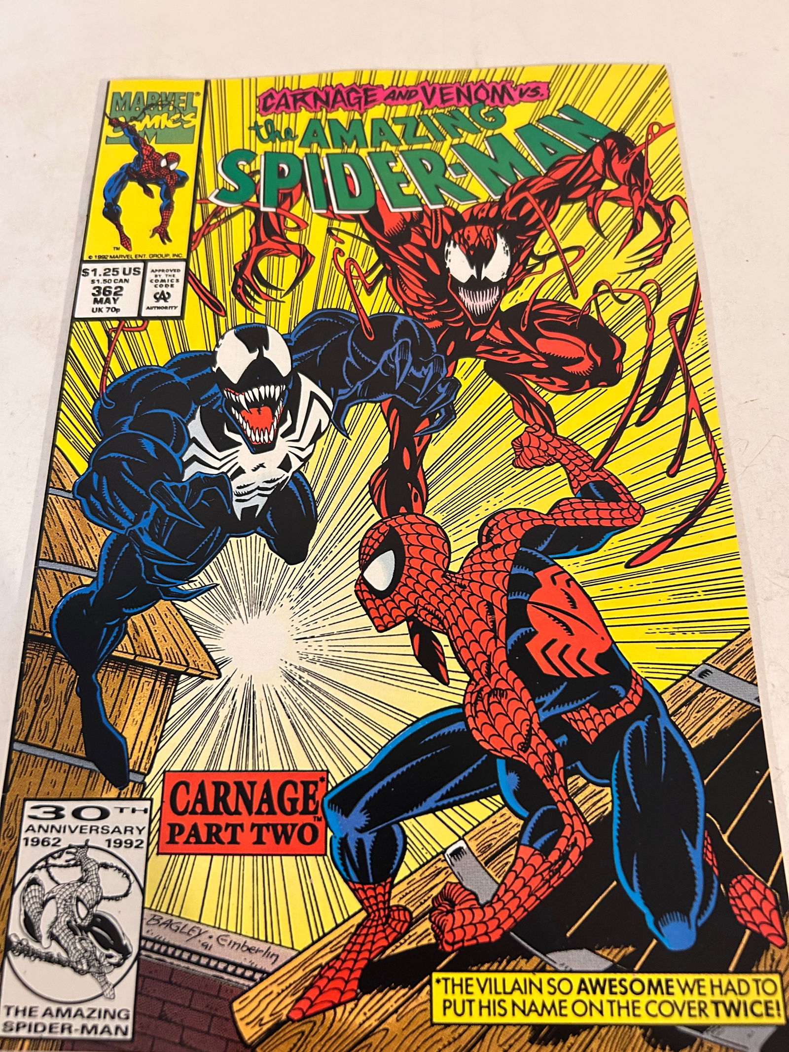 Vintage Comic Book The Amazing Spider-Man # 362 (1 of 2)