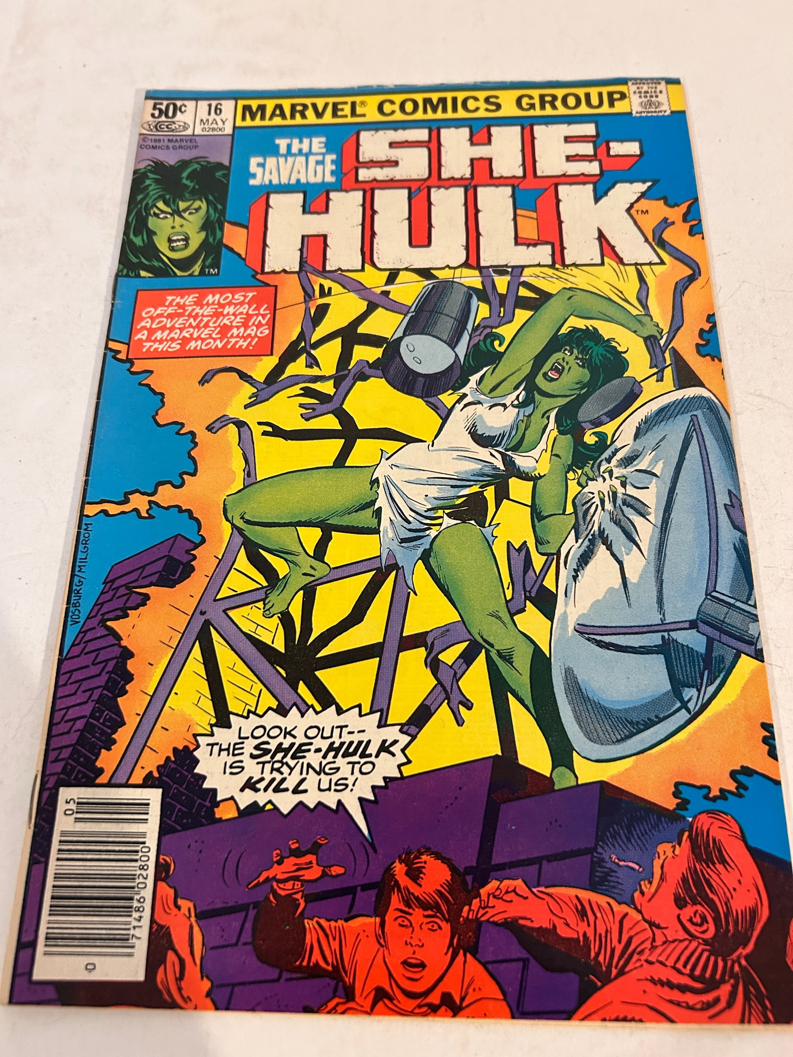 Vintage Comic Book The Savage She Hulk # 16: Vintage Comic Book The Savage She Hulk # 16 Please view all photos as they are part of the description and condition of this Item, Feel free to contact me with questions or picture requests! Used Item
