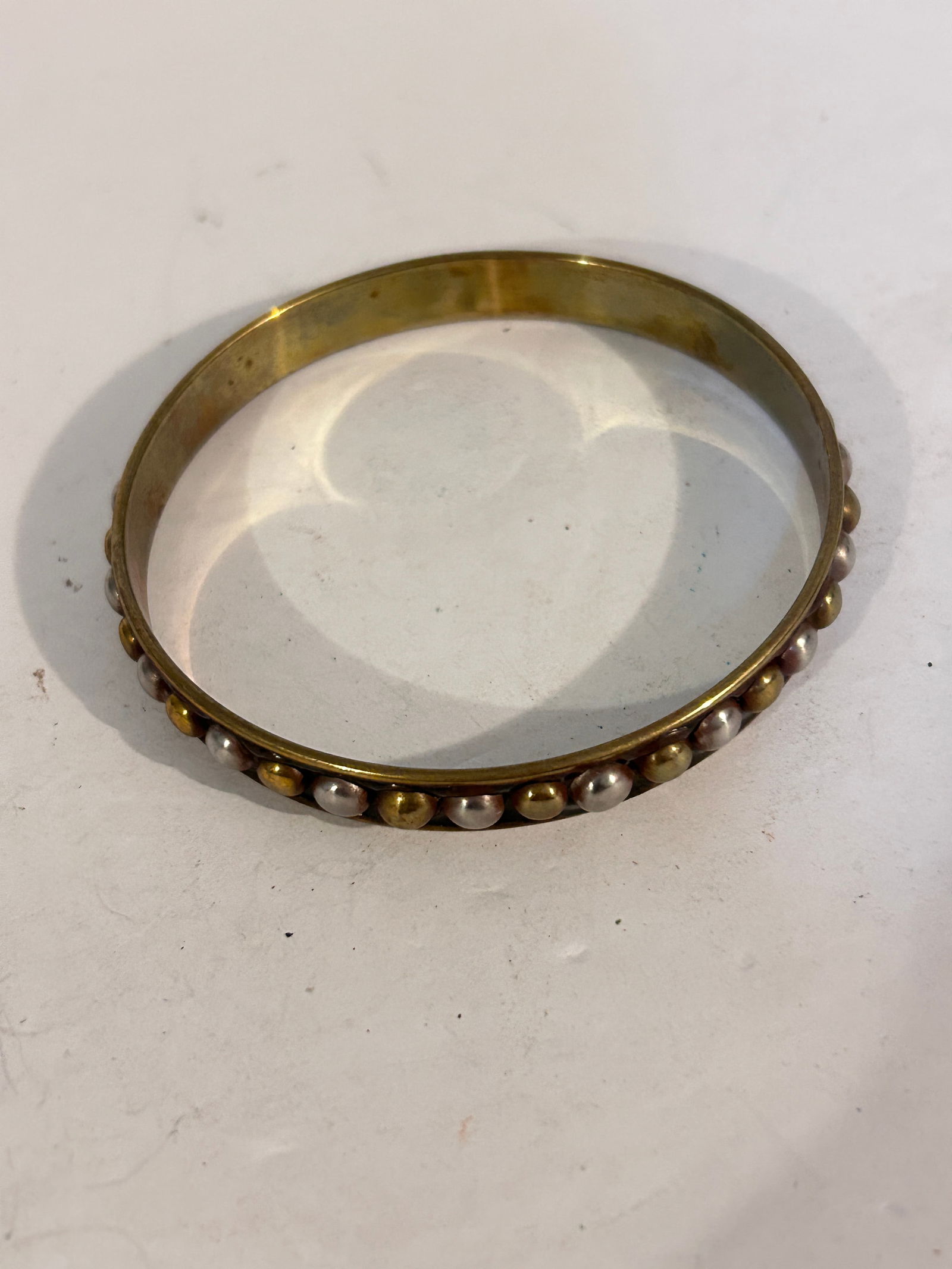 Vintage Brass Bracelet 7" (1 of 3)