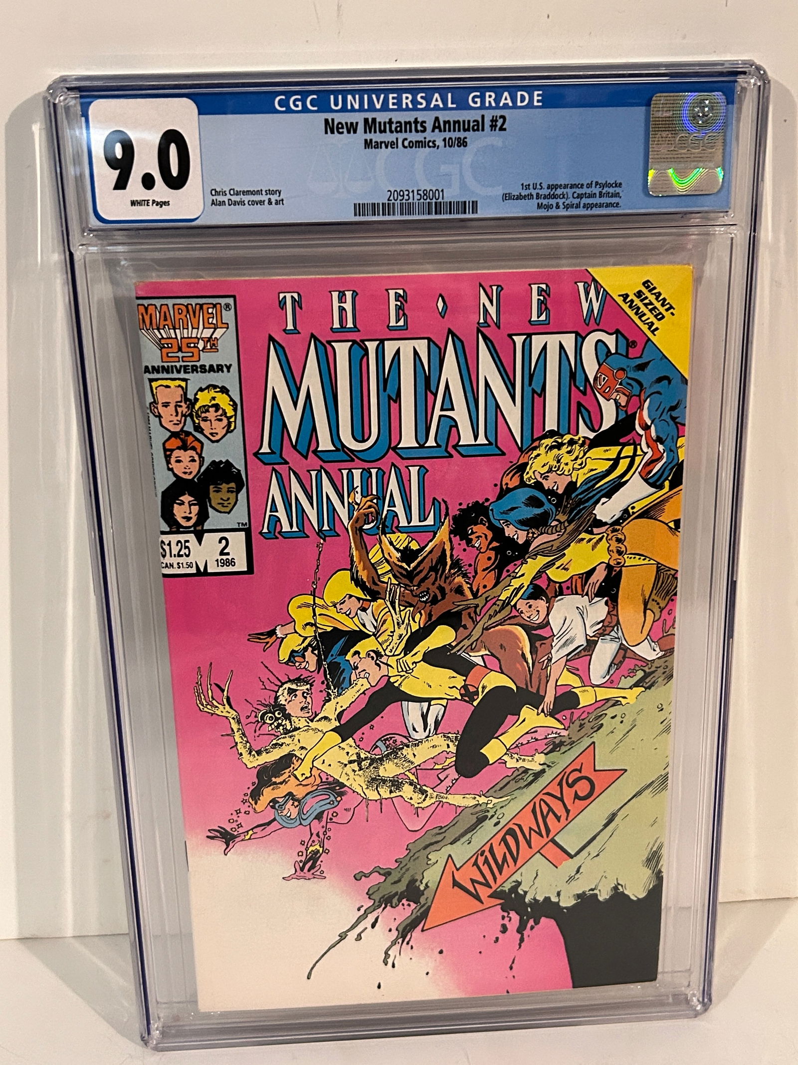 Vintage Comic Book New Mutants #2 Annual CGC 9.0 (1 of 2)