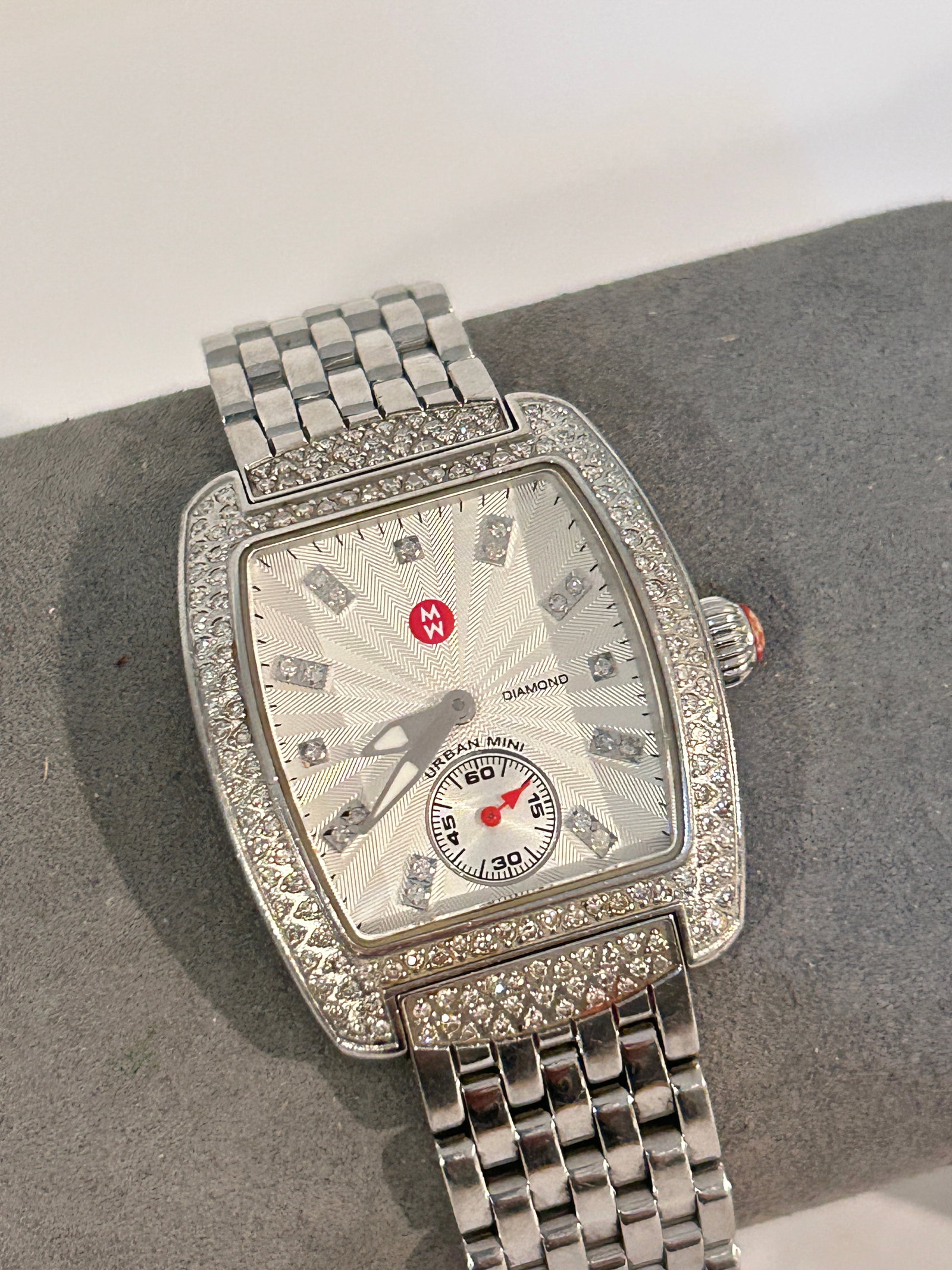 Vintage Michele Deco Mid Diamonds Stainless Steel Women's working Watch (1 of 5)