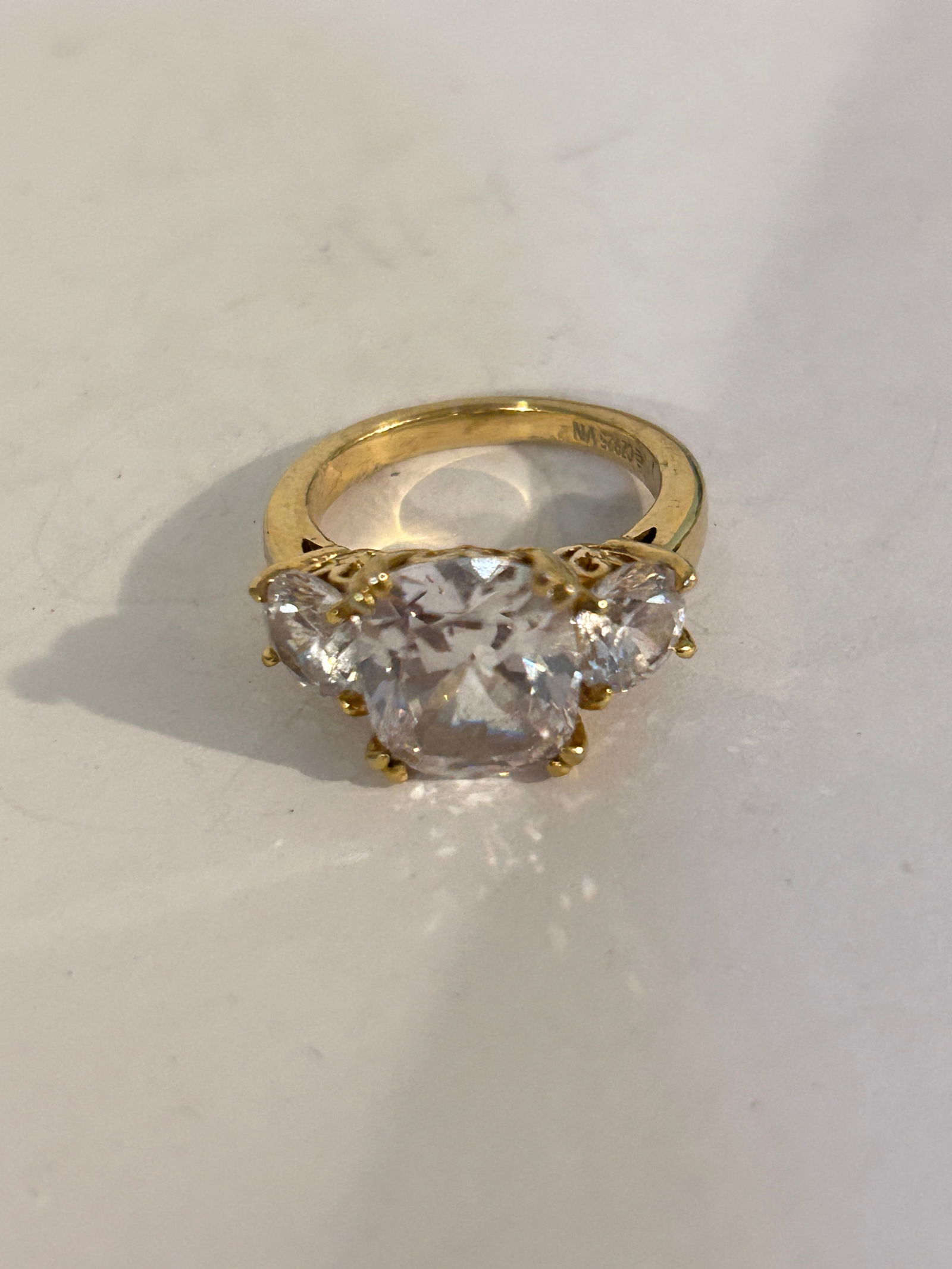 Vintage Sterling Silver CZ Ring Sz 5 (1 of 4)