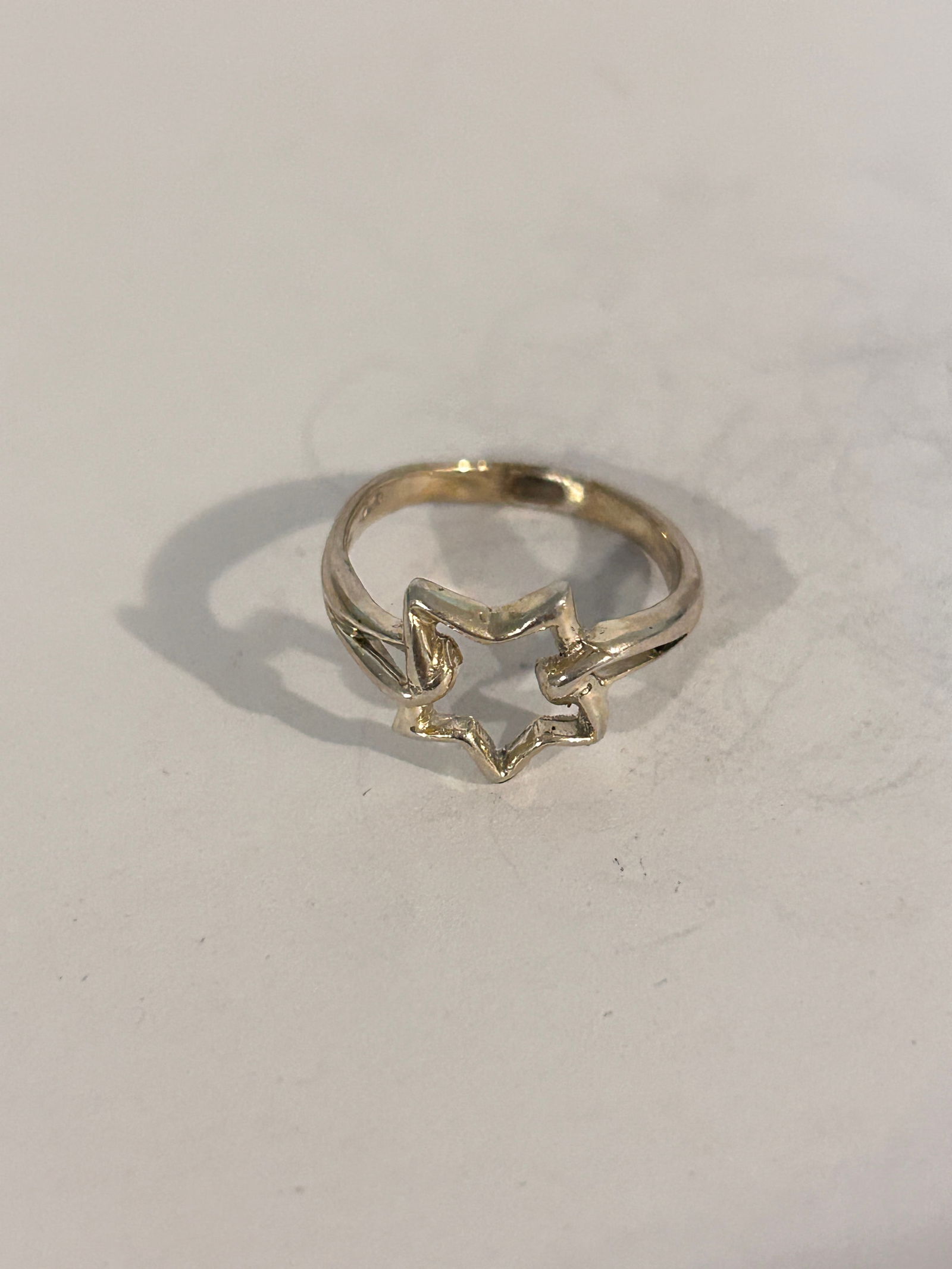 Vintage Sterling Silver star of david Ring Sz 5 (1 of 4)