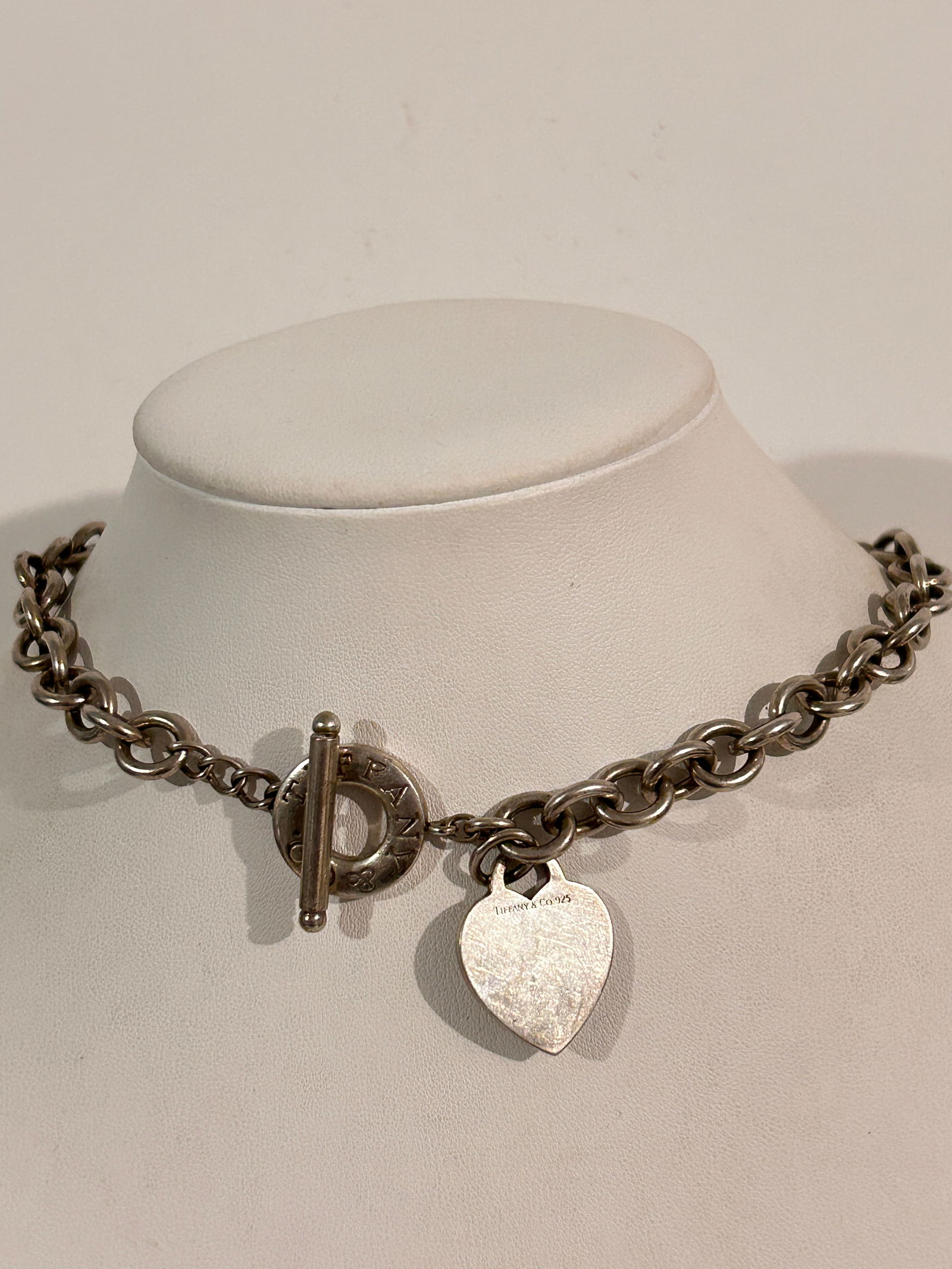Tiffany & Co Heart Tag Toggle 16" Necklace 925 Sterling Silver (1 of 5)