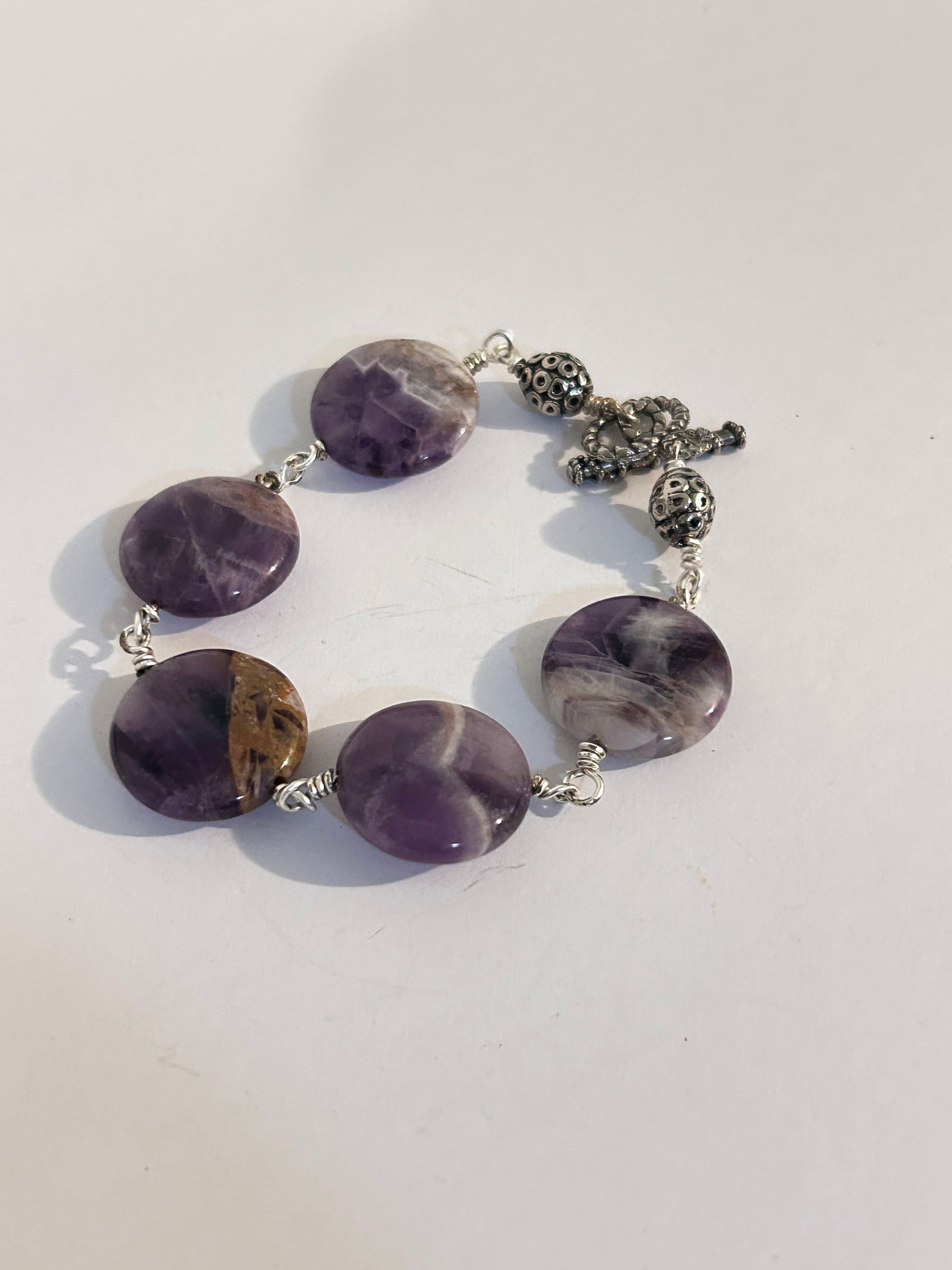 Vintage Tested Amethyst Bracelet 7" (1 of 4)