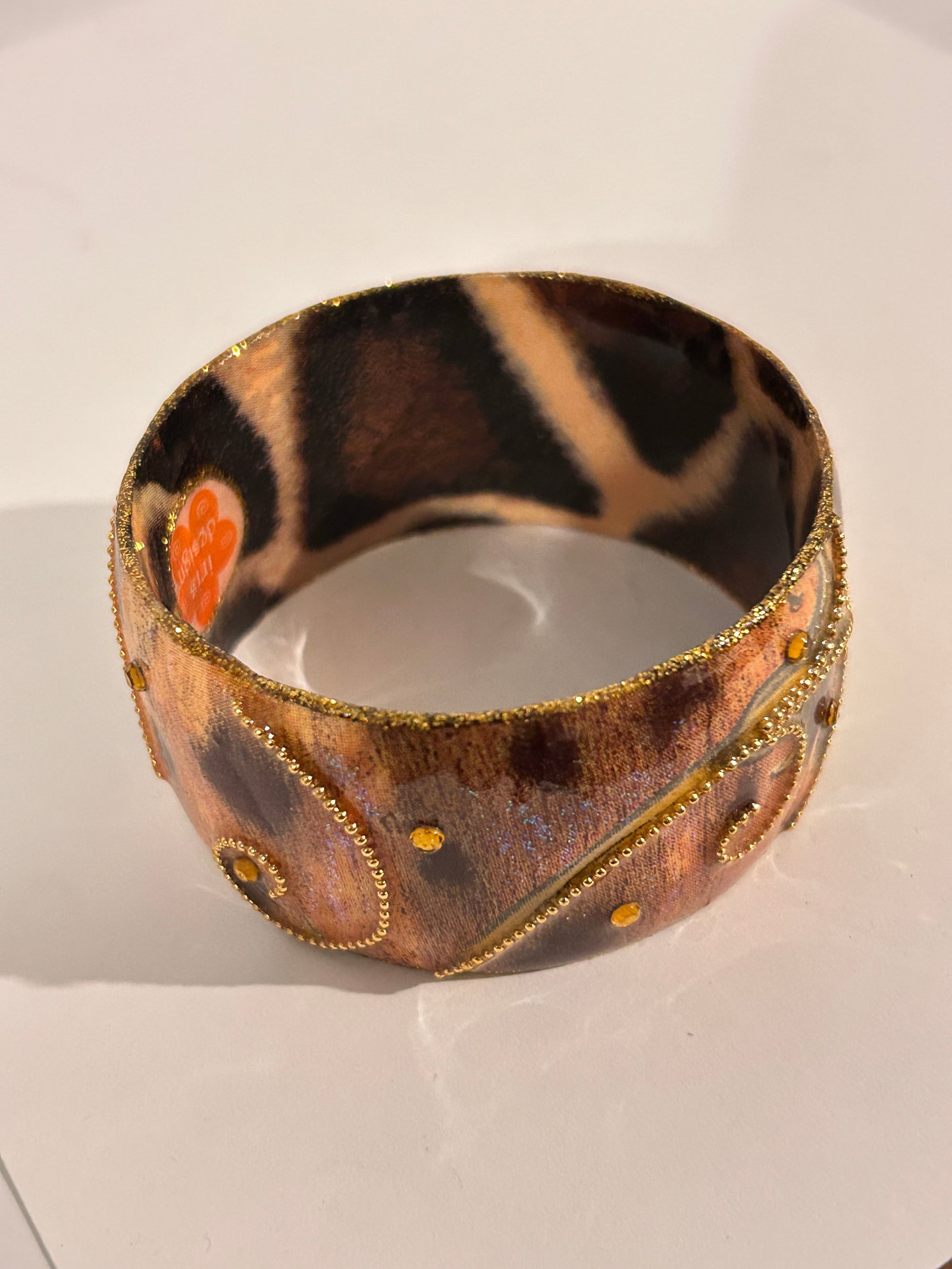 Vintage Iris Design Floral Theme Bangle Bracelet 7" (1 of 4)