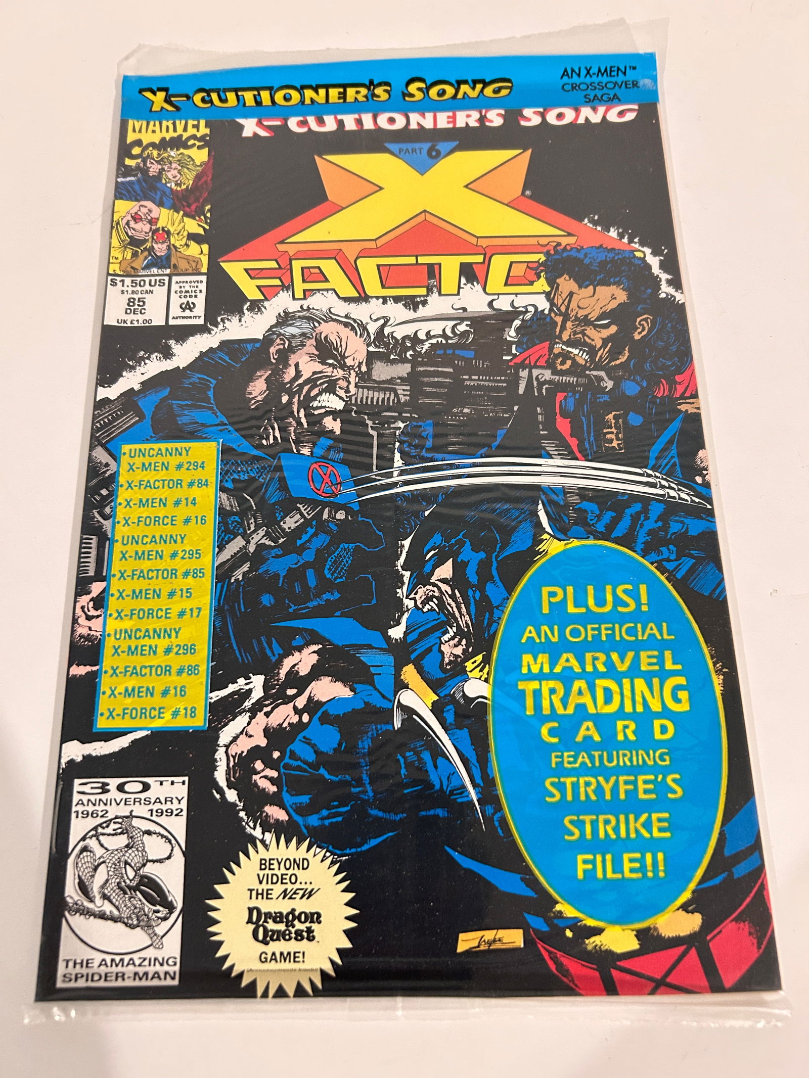 Vintage Comic Book X Factor # 85 with trading card (1 of 2)