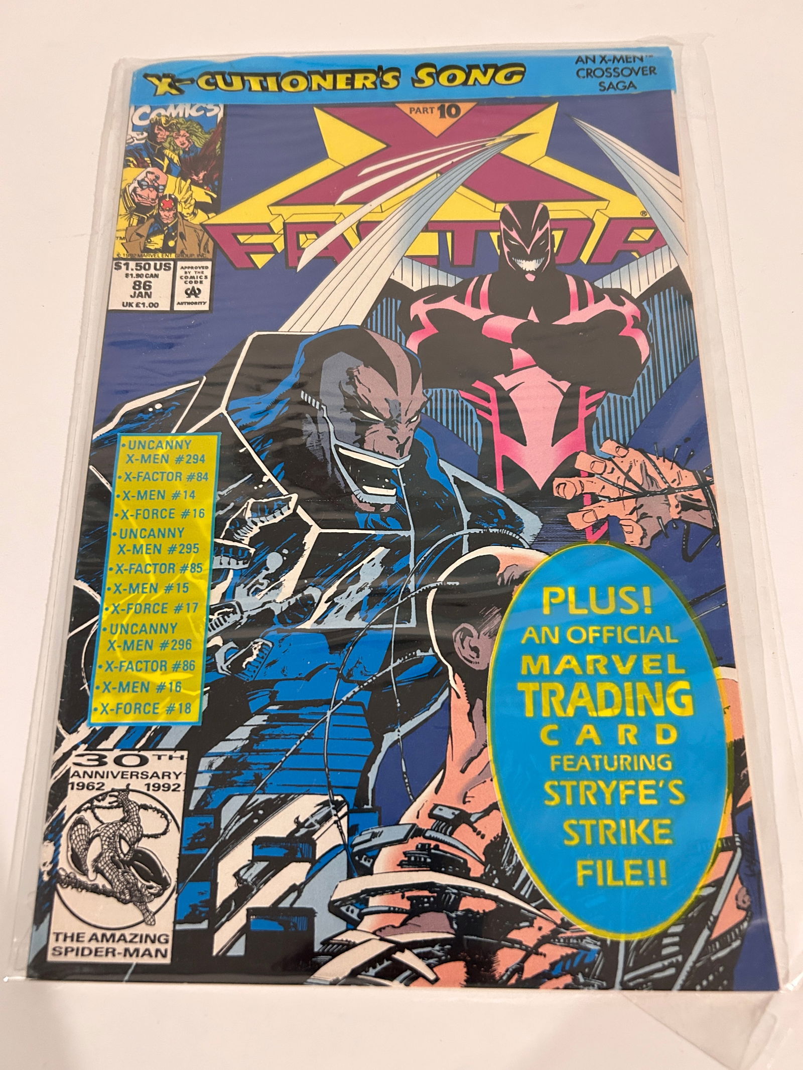 Vintage Comic Book X Factor # 86 with trading card (1 of 2)