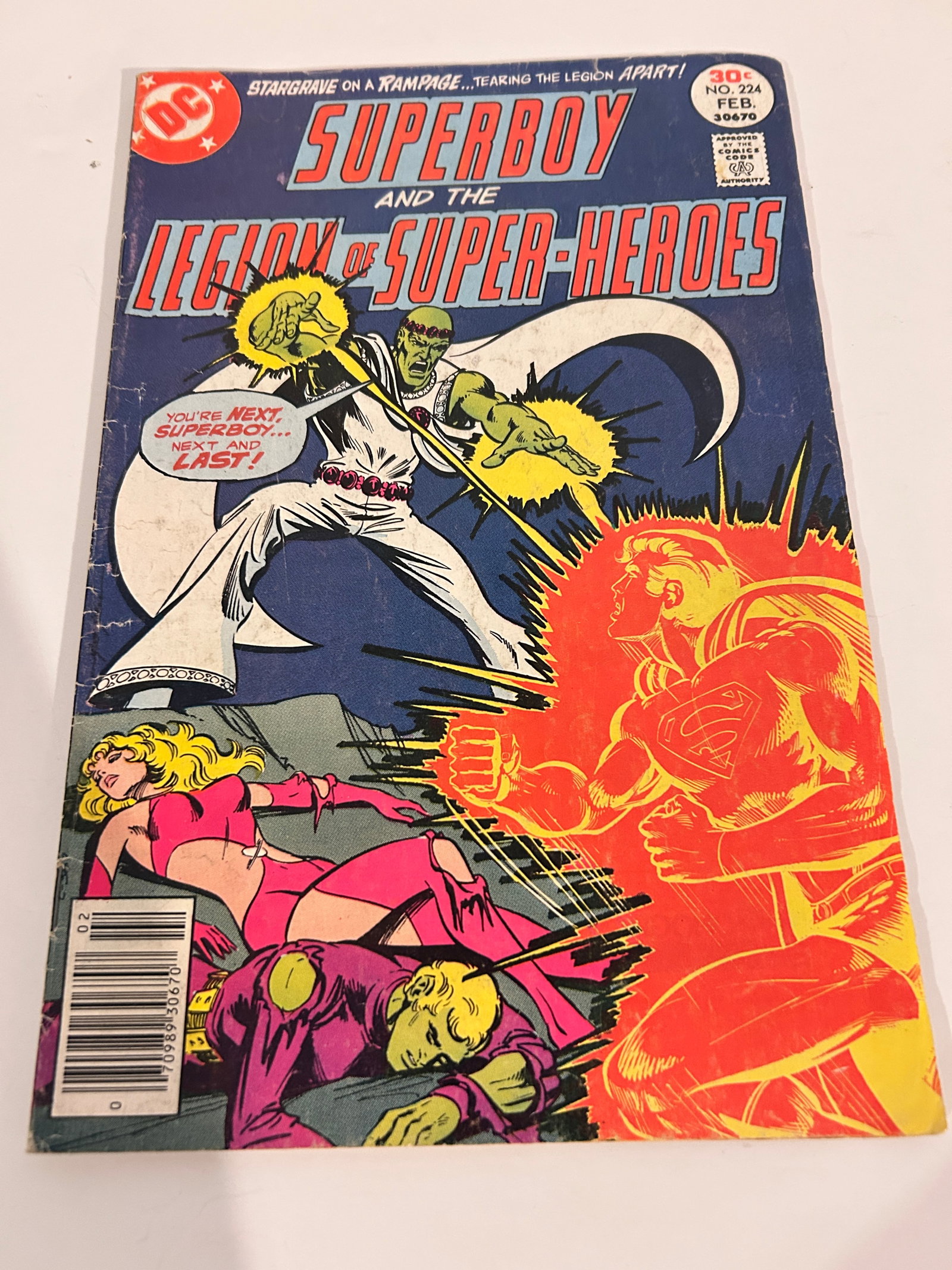 Vintage Comic Book Sperboy Legion of Super Heroes # 224: Vintage Comic Book Sperboy Legion of Super Heroes # 224 Please view all photos as they are part of the description and condition of this Item, Feel free to contact me with questions or picture request