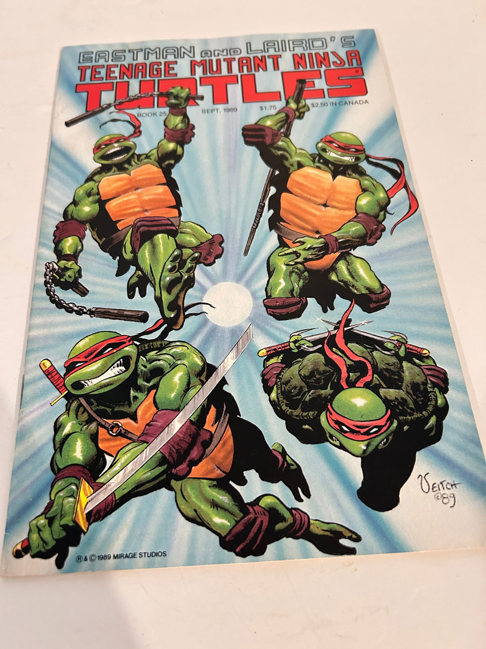 Vintage Comic Book Eastman Teenage Mutant Ninja Turtles # 25 (1 of 2)