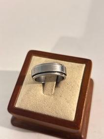 Vintage Stainless double Ring Sz 8