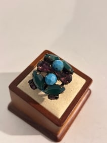 Vintage Dimitriadis Cocktail Ring Sz 7