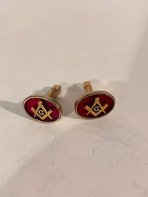 Vintage Masonic Cufflinks By Anson 1950s