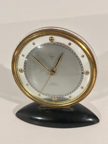 Brass vintage 8 day, 15 Jewel movement Desk Clock Diamond needs work