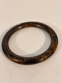 Vintage Brown swirl Bakalite bangle Bracelet Sz 7"
