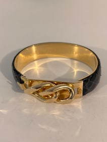 Vintage Mannellli Florence 24kt plated Bracelet Sz 7"