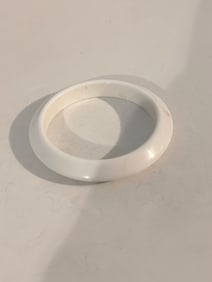 Vintage white plastic Bracelet Sz 8"