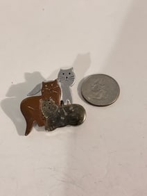 Vintage Cats Brooch