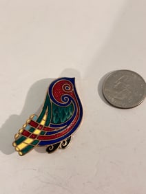 Vintage Cloisonne bird Brooch