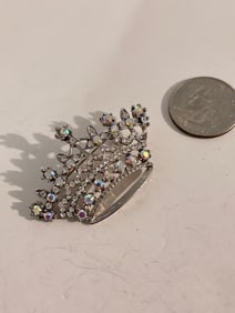 Vintage Rhinestone crown Brooch