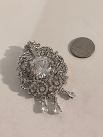 Vintage Rhinestone pendant Brooch
