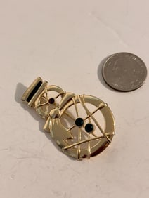 Vintage Eisenberg Ice signed Snowman brooch