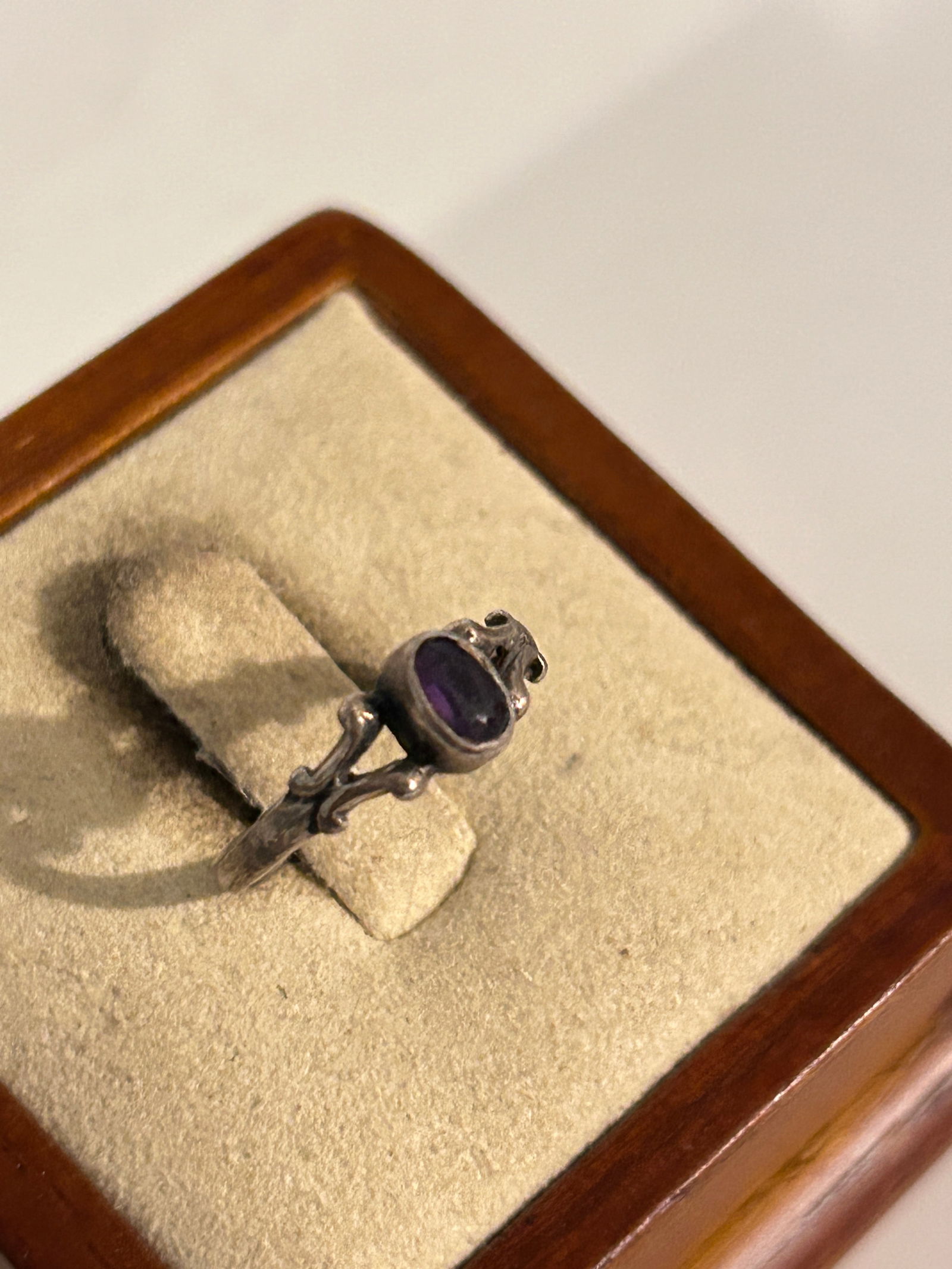 Vintage Sterling Silver Amethyst Ring Sz 5 (1 of 5)