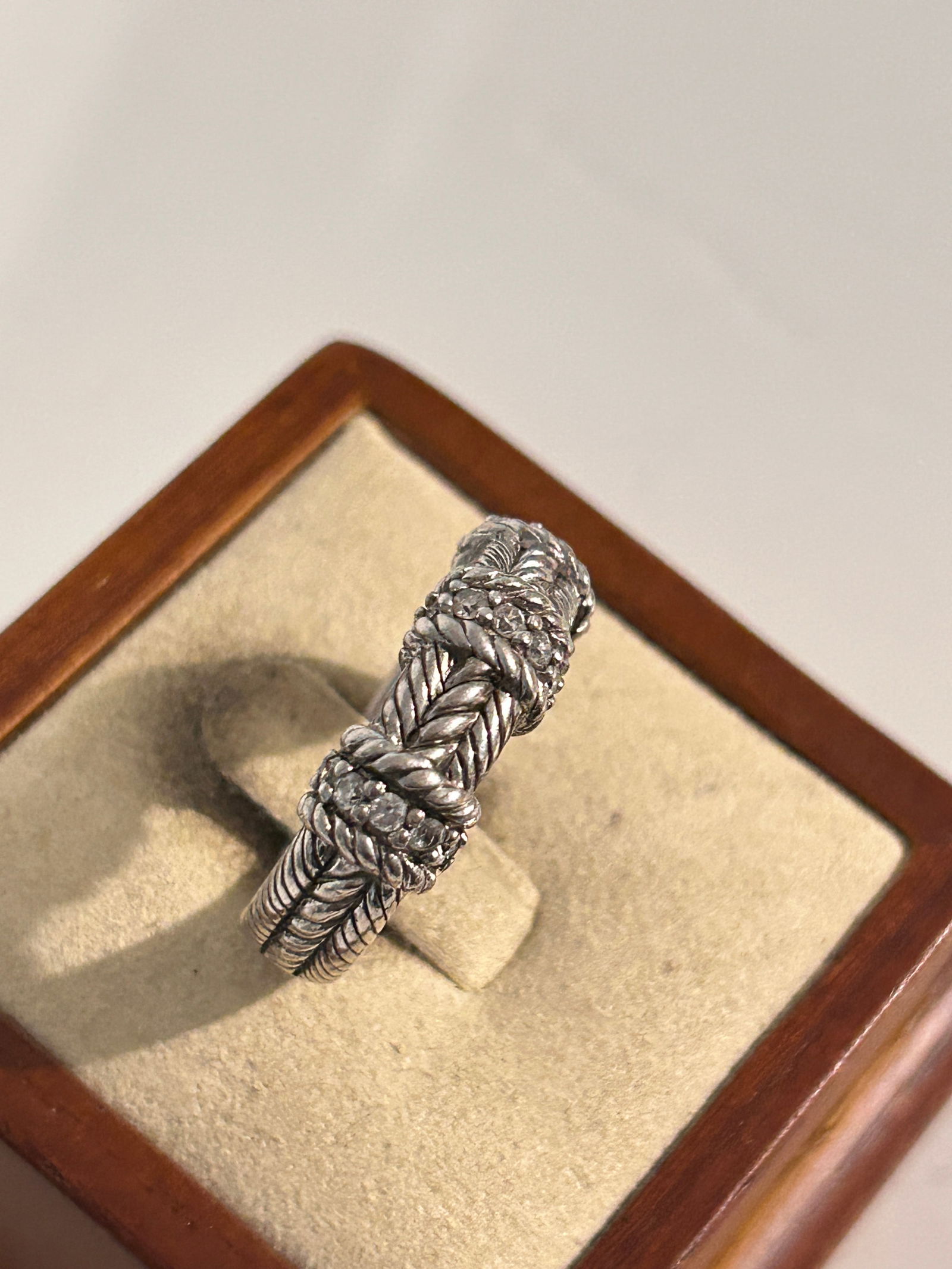 Judith Ripka 925 Sterling Silver Ring Sz 9 (1 of 5)