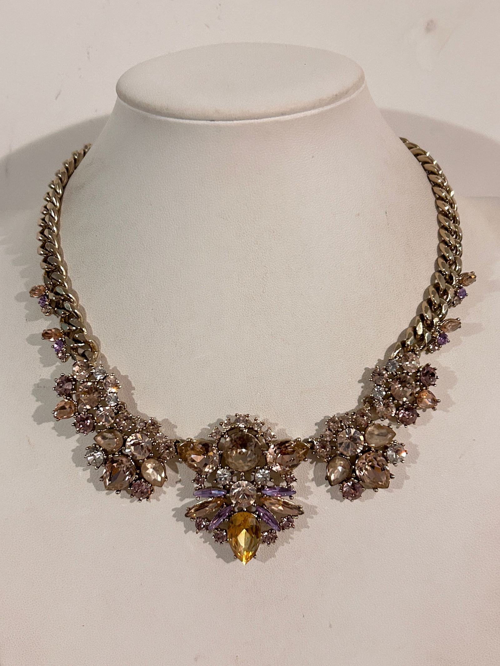 Vintage Unauthenticated Givenchy Rhinestone Elegant Necklace Sz 14" (1 of 6)