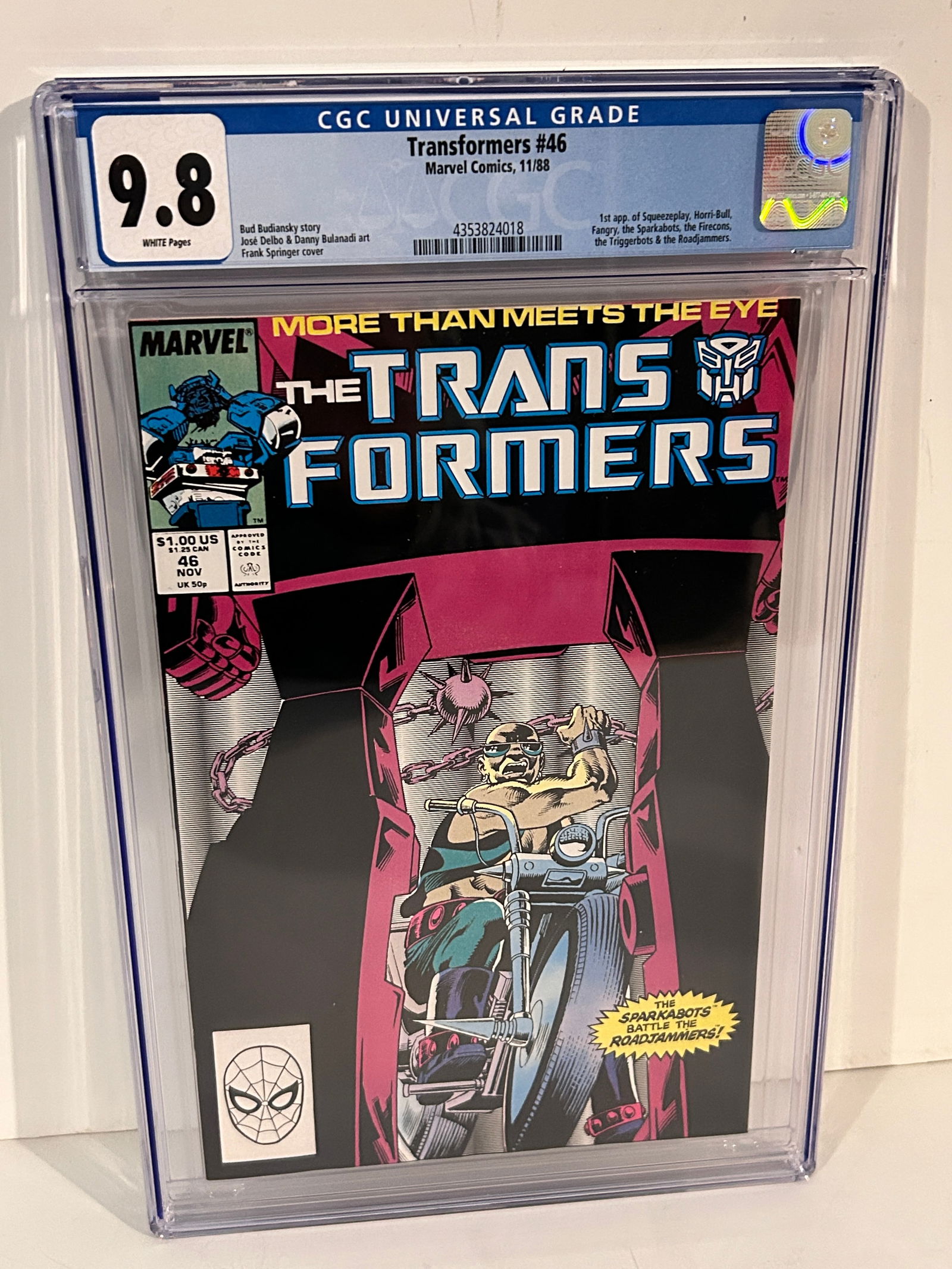 Vintage Comic Book Transformers #46 CGC 9.8 (1 of 2)