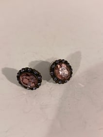 Vintage Post Rhinestone Earrings